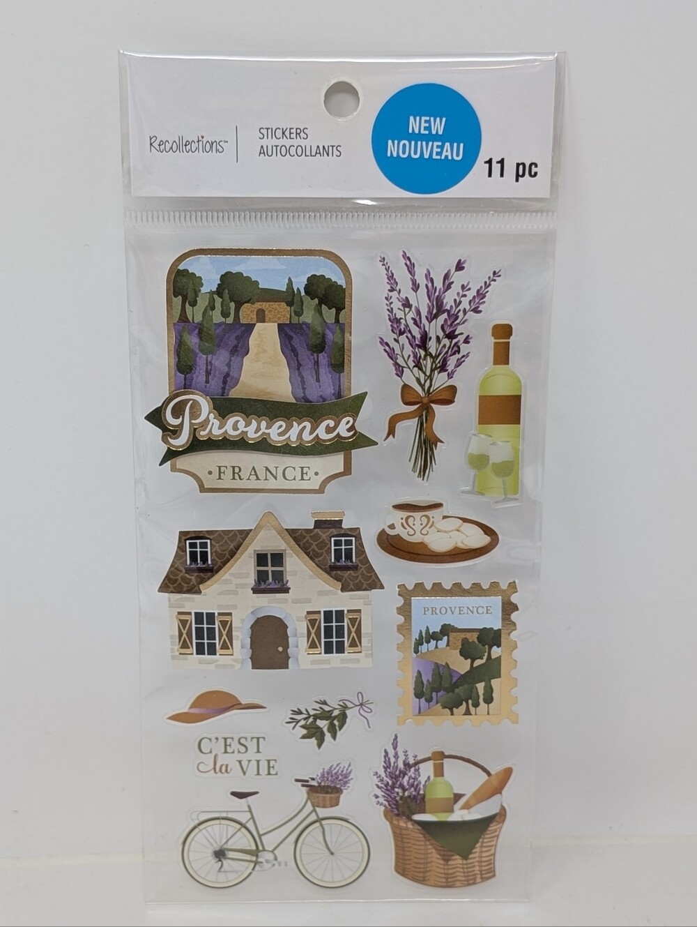 Recollections Provence Sticker Pack - Lavender & Olive Greens
